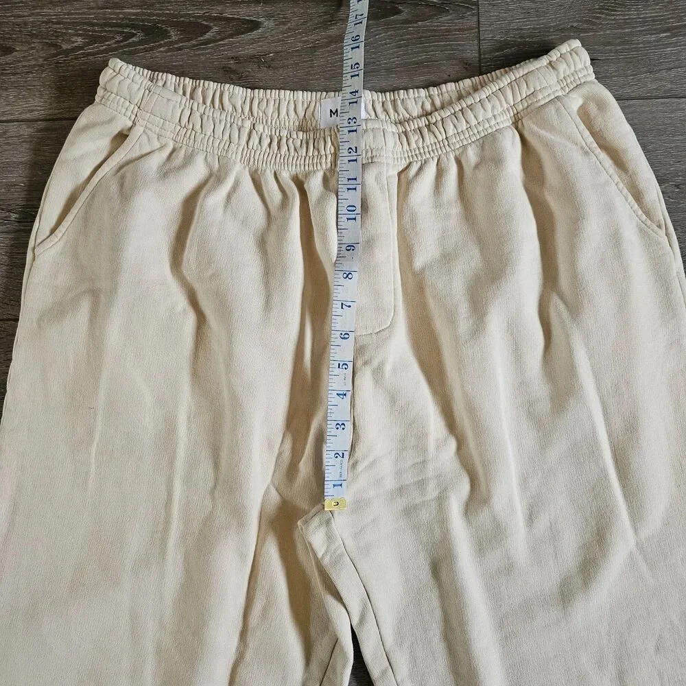 NWT MATE the Label Mens Organic Fleece Straight leg Sweatpants Size XXL Bone